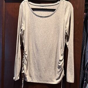 Athleta Light Gray Long Sleeve Top